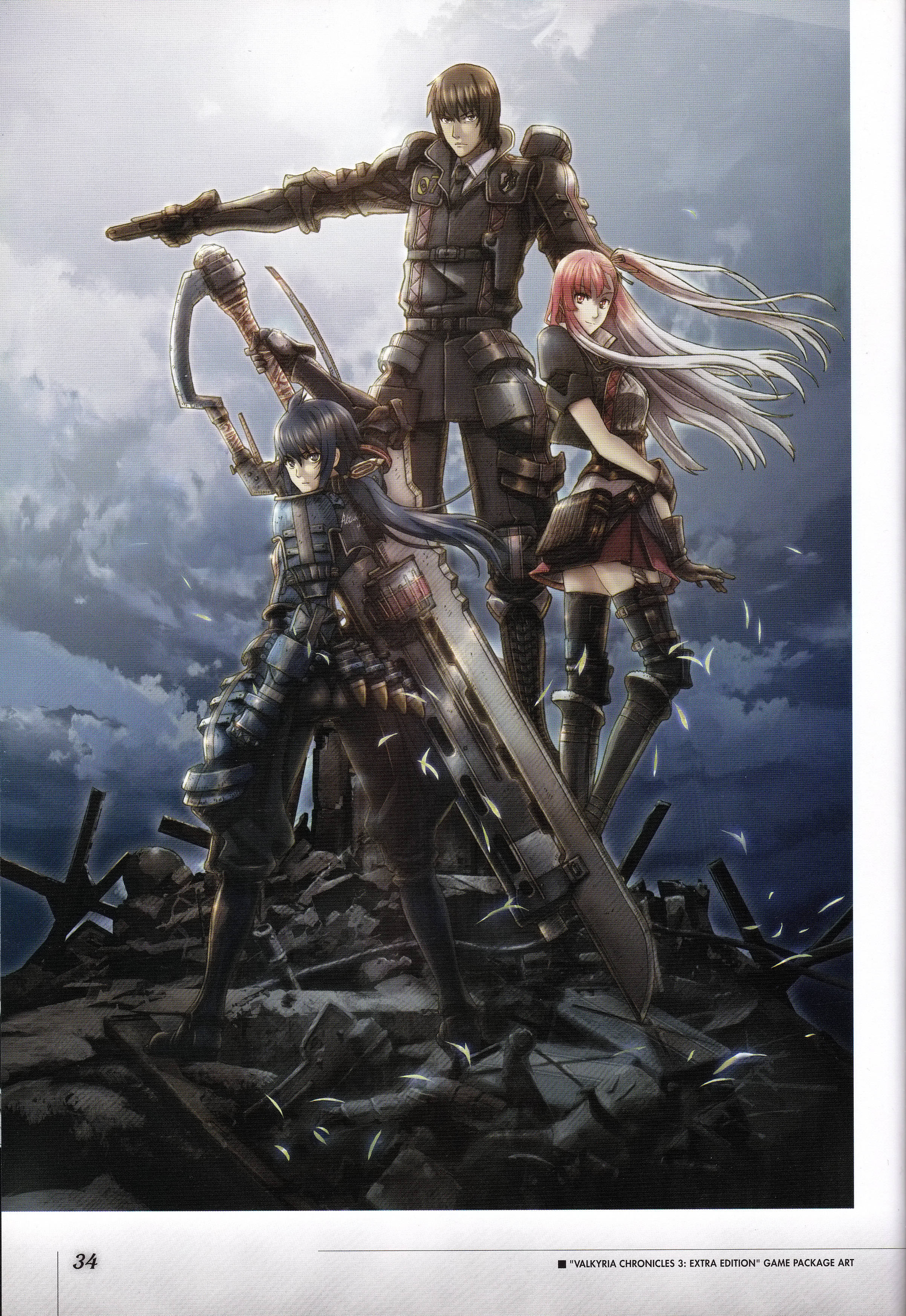 Valkyria Chronicles, armored anime warriors, stormy sky, 2K Phone Wallpaper