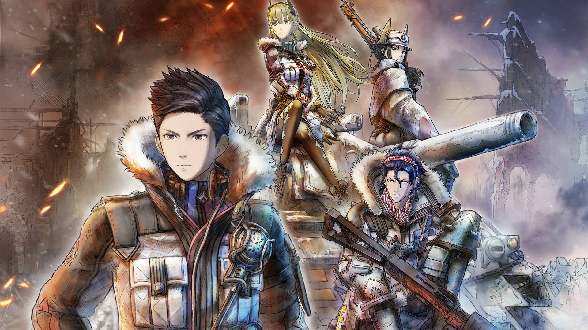 Valkyria Chronicles, battle squad, armored warriors, Full HD Desktop Wallpaper