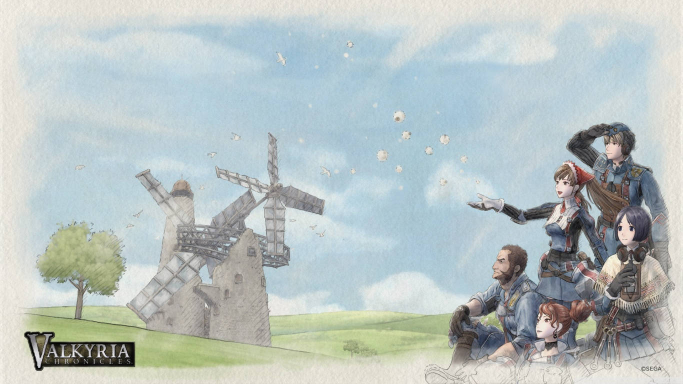 Valkyria Chronicles, windmill, stone windmill, HD Desktop Wallpaper