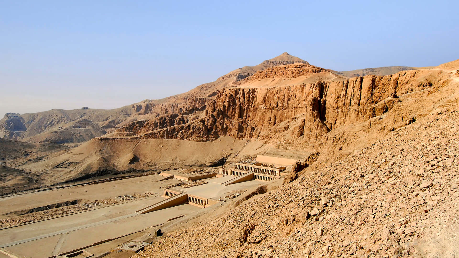 Valley Of The Kings, rocky, desert surface, Full HD Desktop Wallpaper