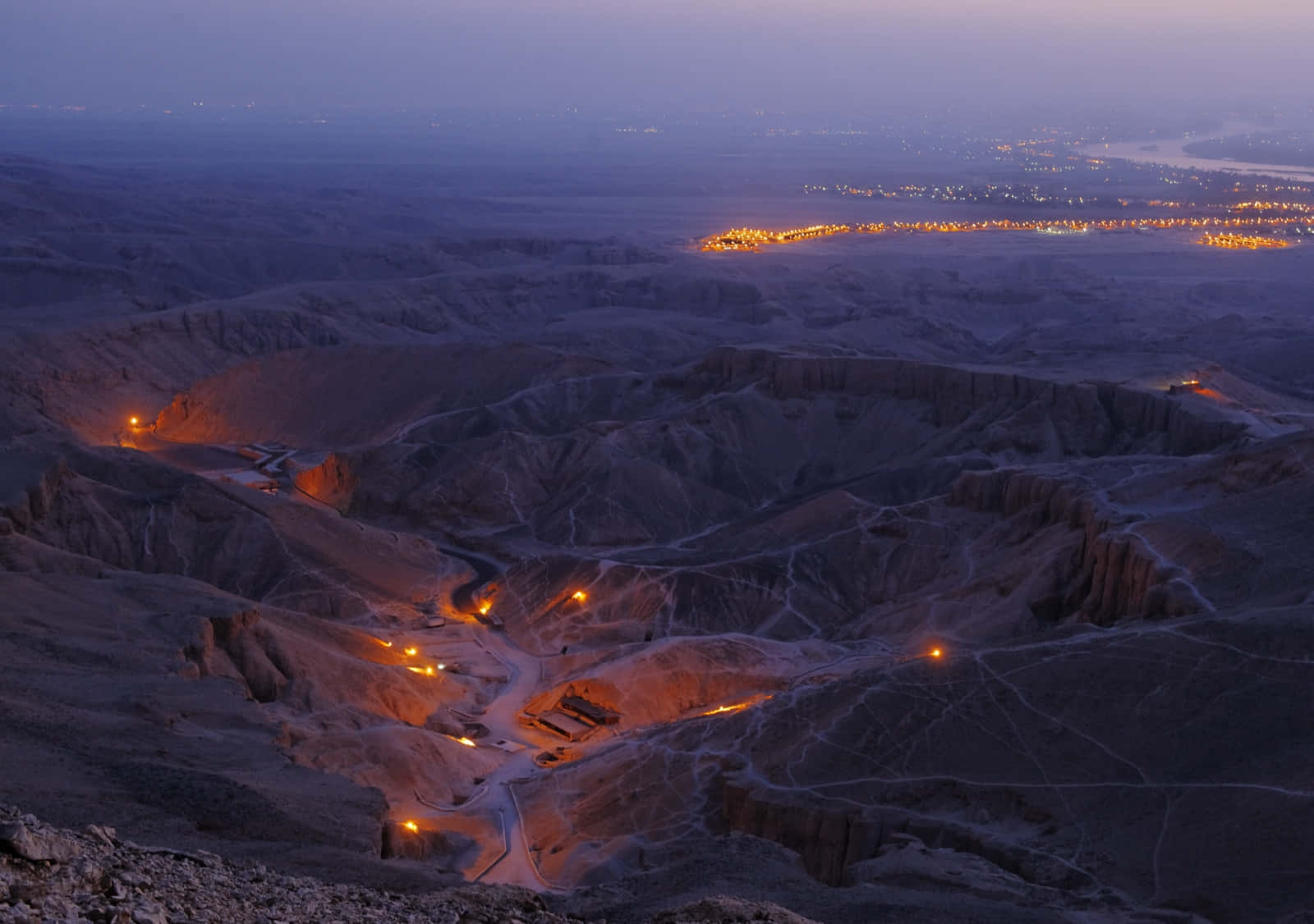 Valley Of The Kings, twilight, winding road, HD Desktop Wallpaper