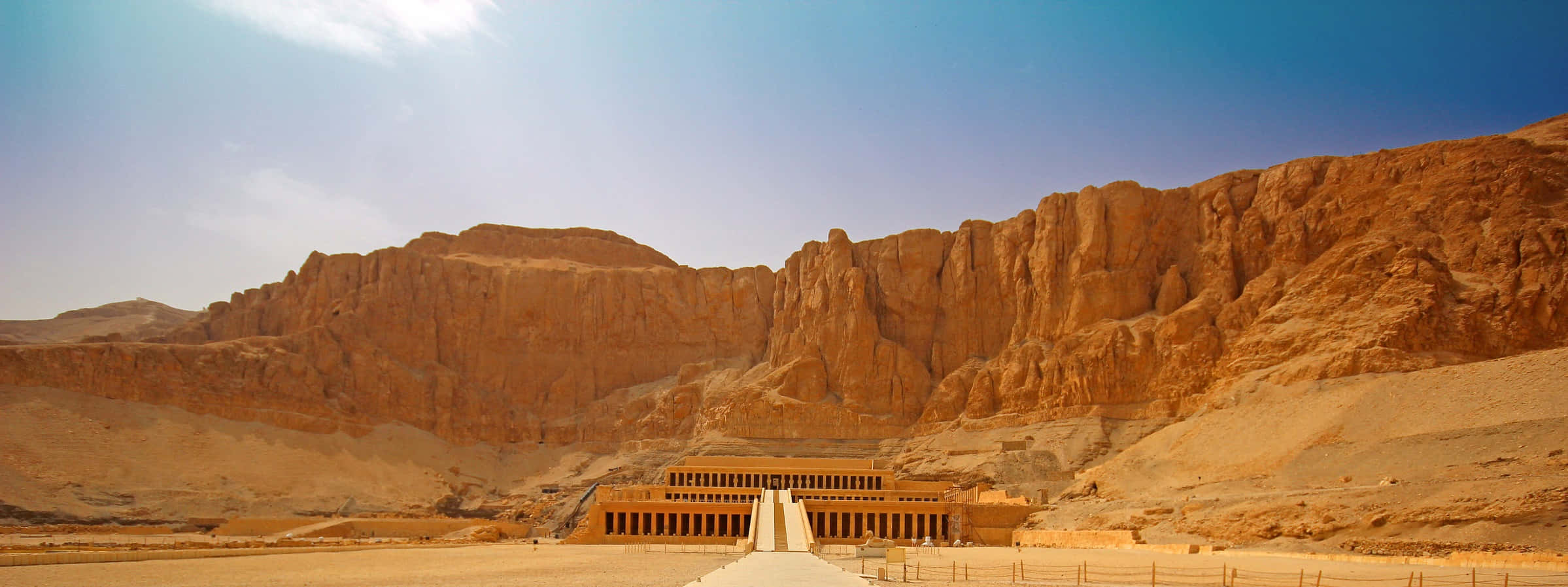 Valley Of The Kings, temple, colonnaded walkway, Full HD Desktop Wallpaper
