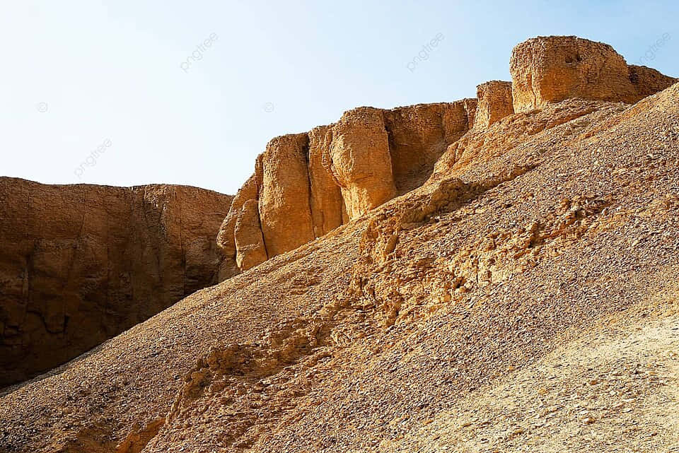 Valley Of The Kings, limestone cliffs, orange cliffs, SD Desktop Wallpaper