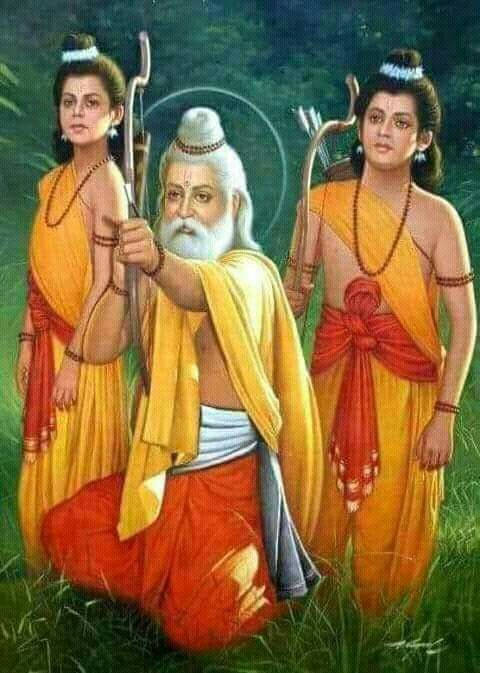Valmiki, archery trainee, Hindu deities, SD Phone Wallpaper