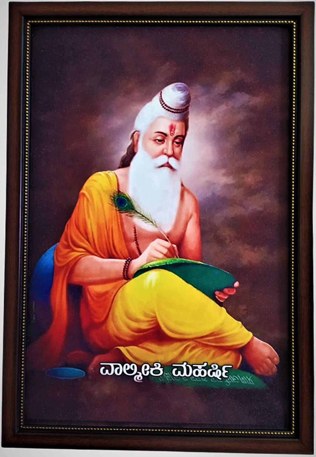 Valmiki, bearded sage, orange and yellow robes, HD Phone Wallpaper