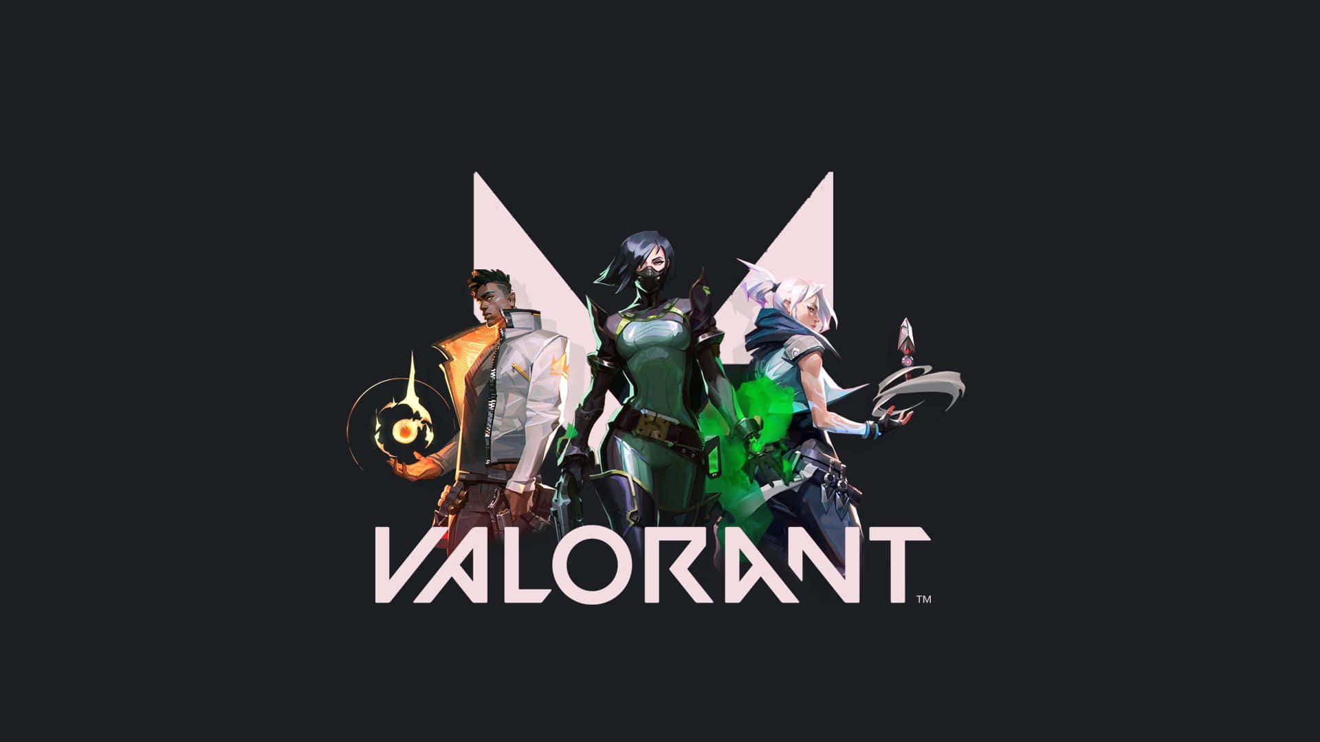 Valorant, 1920x1080, three stylized Valorant agents, Full HD Desktop Wallpaper