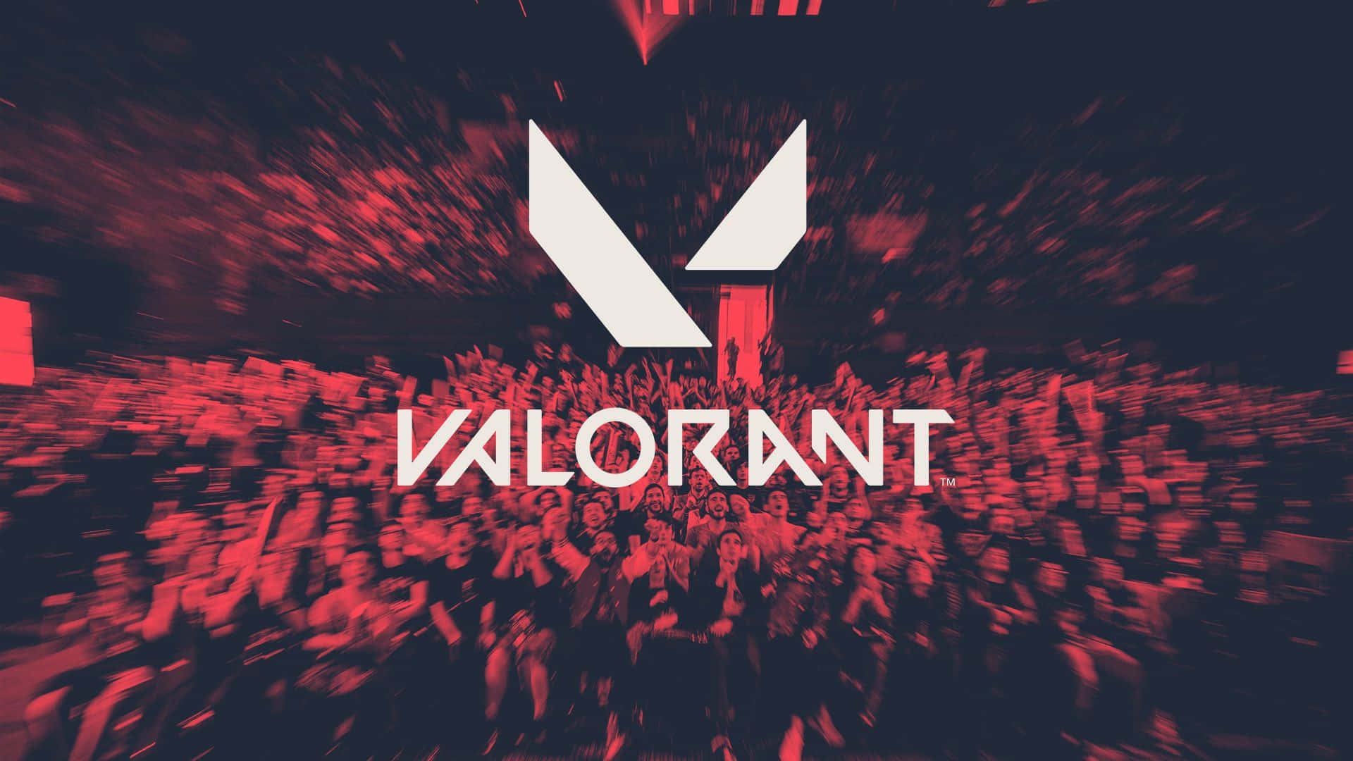 VALORANT, red and black, glowing white Valorant logo, Full HD Desktop Wallpaper