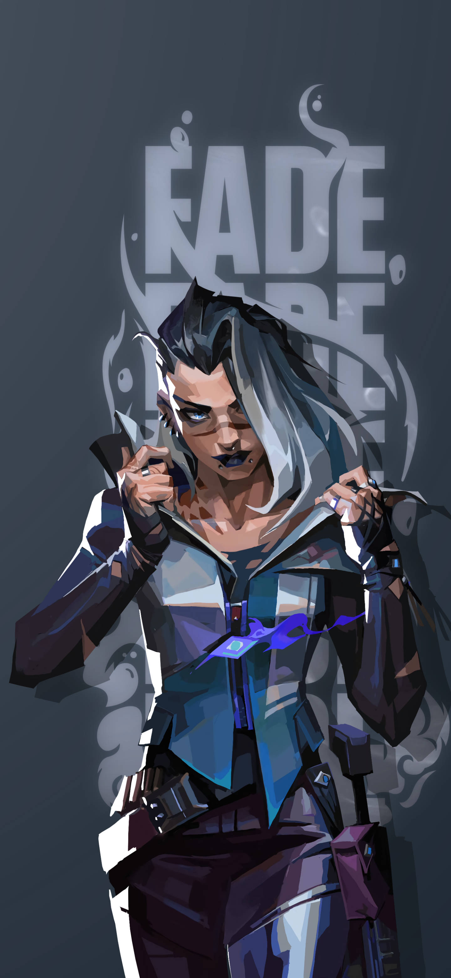 Valorant, FADE, silver hair, 2K Phone Wallpaper