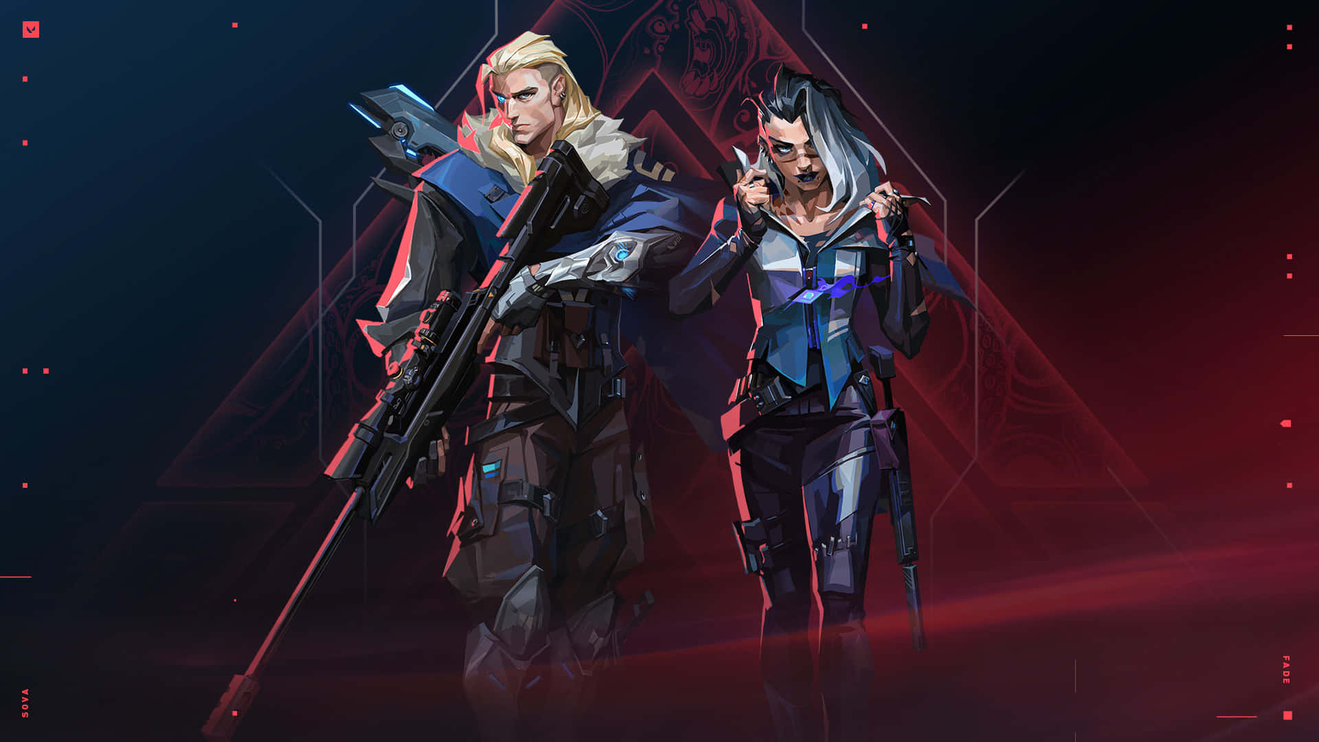 Valorant Agents, cyberpunk soldiers, futuristic armor, Full HD Desktop Wallpaper