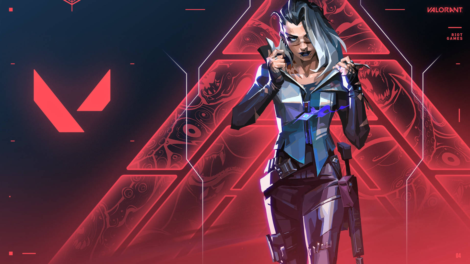 Valorant Fade, female Valorant agent, futuristic gear, Full HD Desktop Wallpaper
