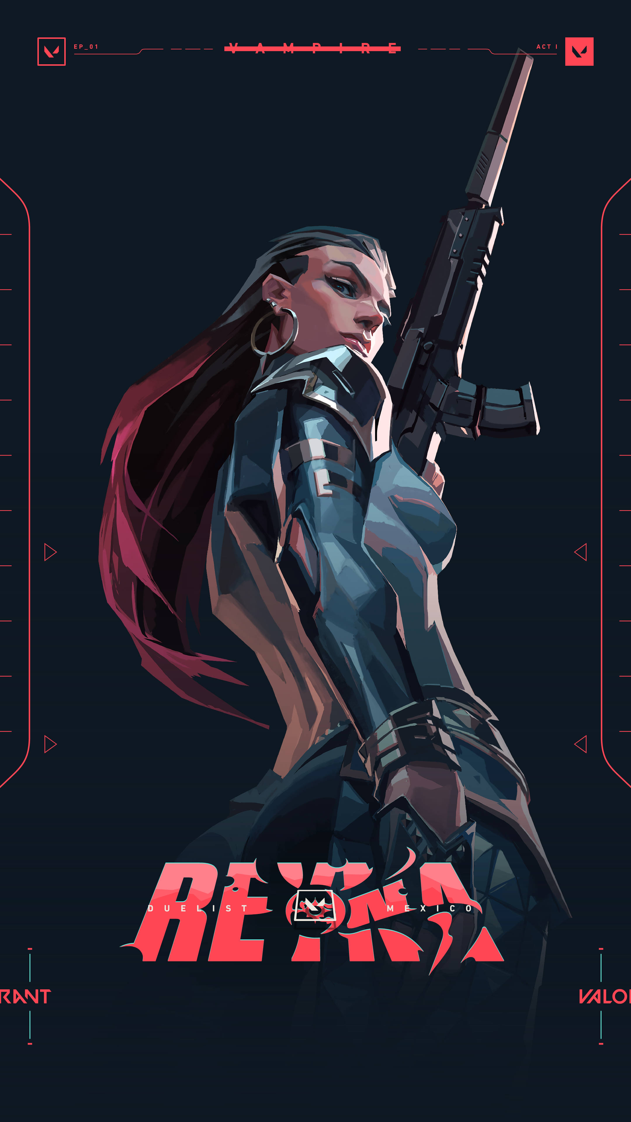 Valorant Fade, rexa, female character, 4K Phone Wallpaper