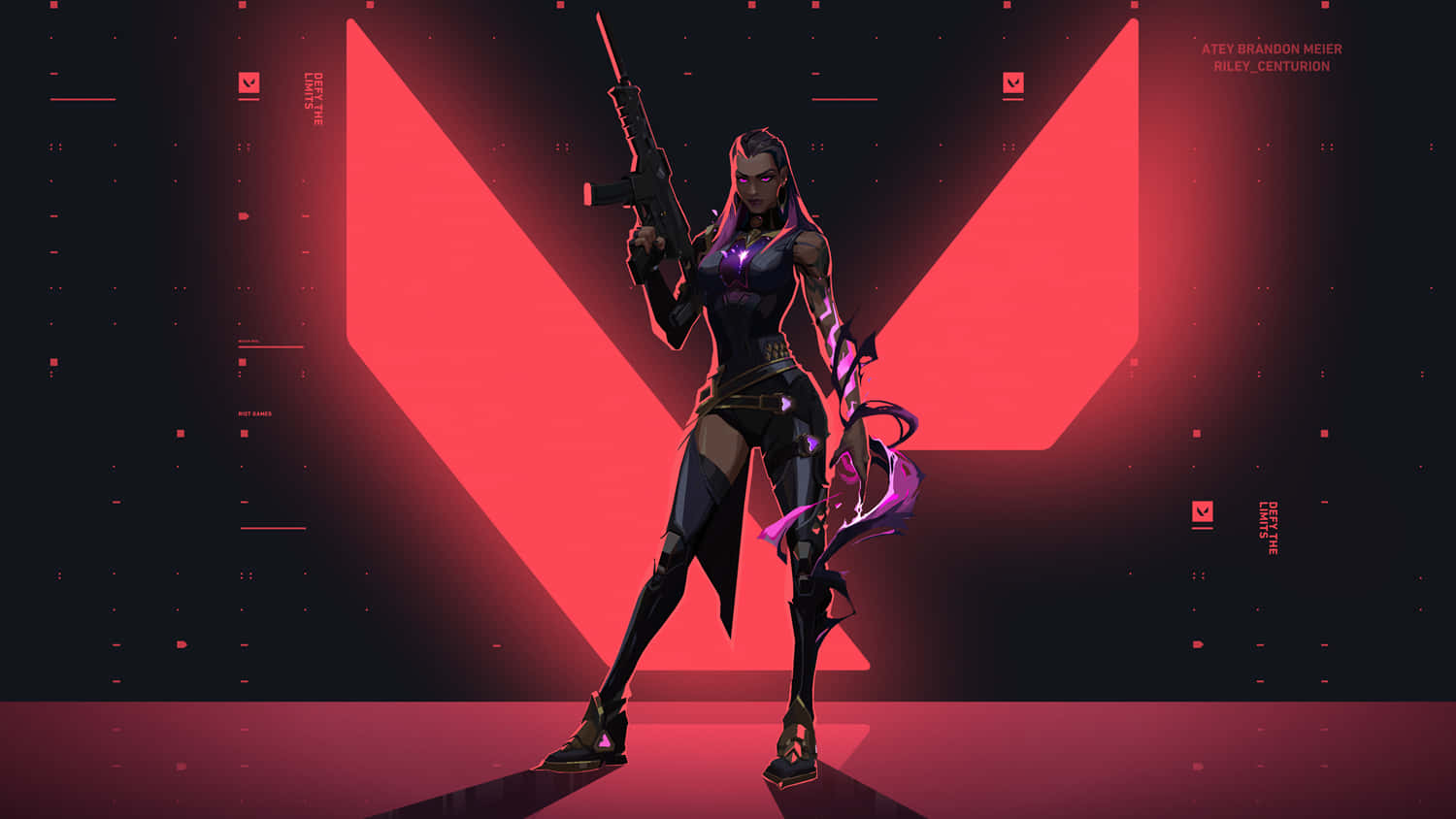Valorant Ignition, cyberpunk female warrior, dark armor, HD Desktop Wallpaper