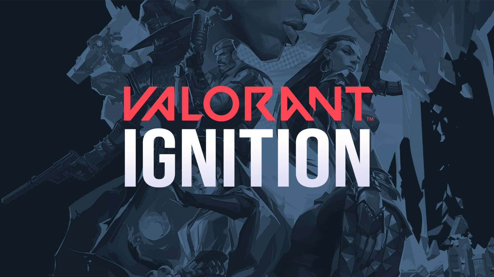 Valorant Ignition, Dark Blue, fractured background, HD Desktop Wallpaper
