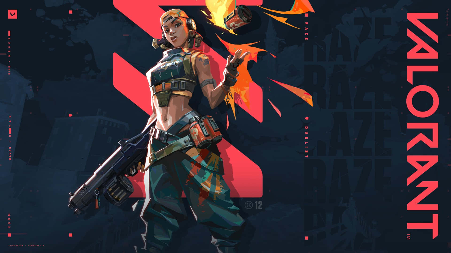 Valorant Ignition, female agent, tactical gear, Full HD Desktop Wallpaper
