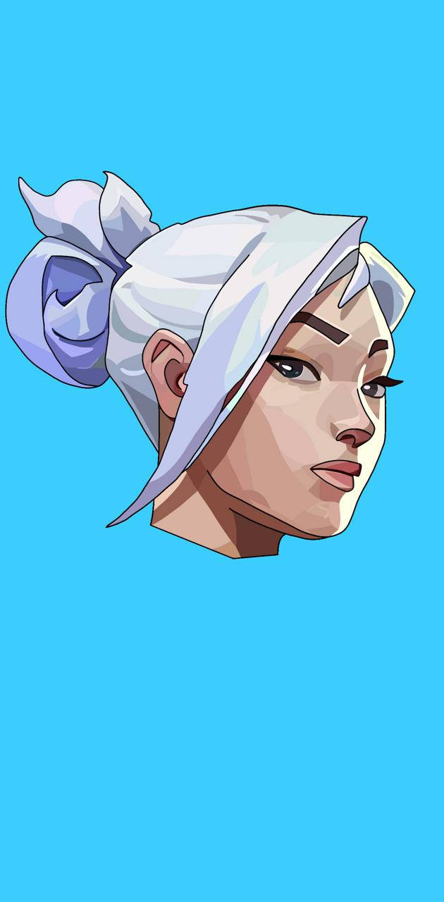 Valorant Jett, white hair, bun, HD Phone Wallpaper