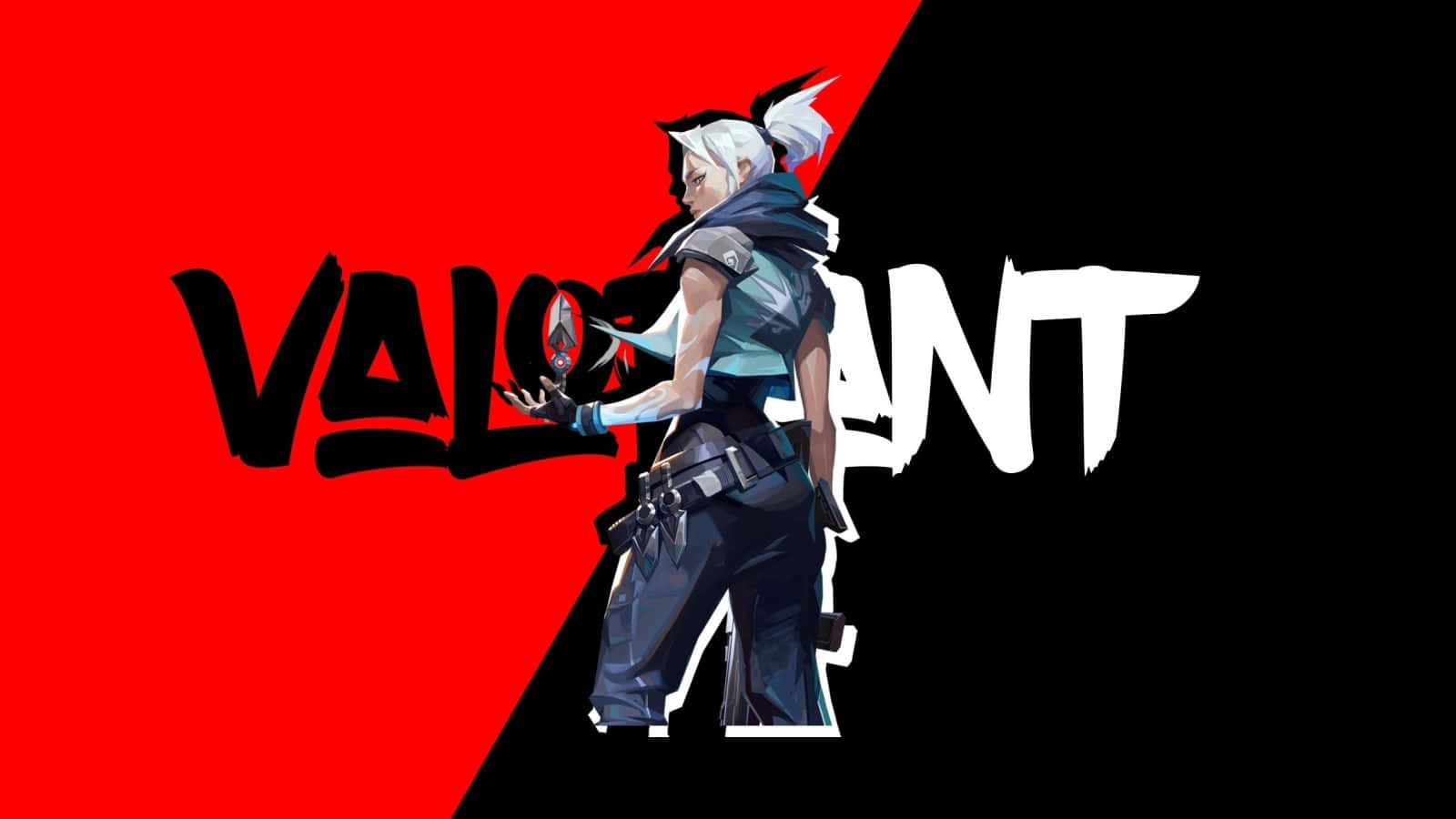 Jett, Valorant, red and black, HD Desktop Wallpaper