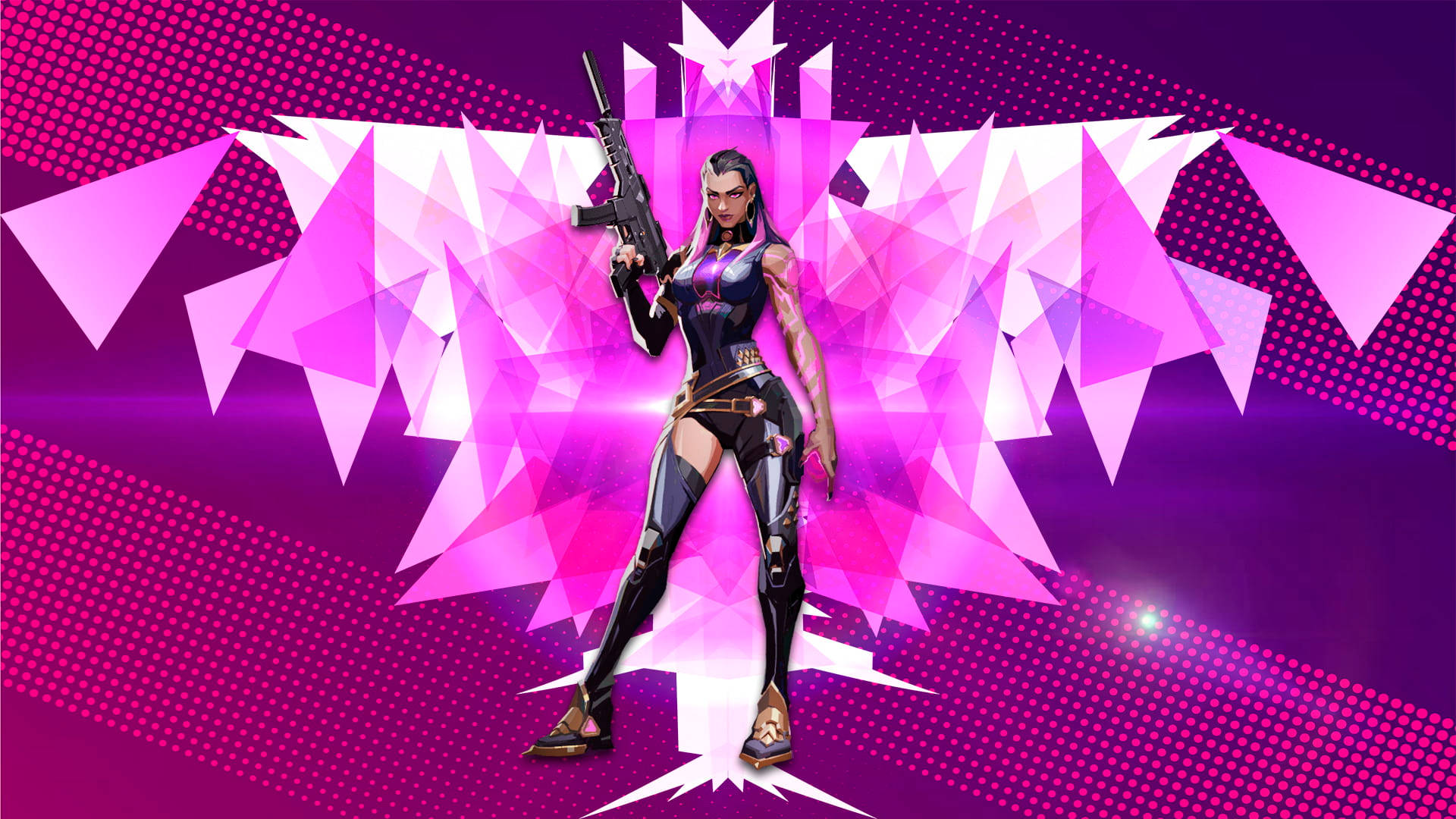 Valorant, Reyna, black armor, Full HD Desktop Wallpaper