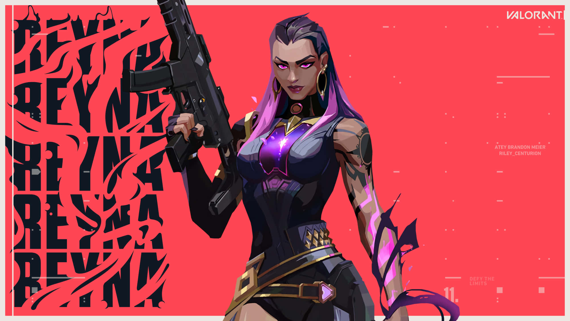 Valorant, Reyna, purple hair, Full HD Desktop Wallpaper