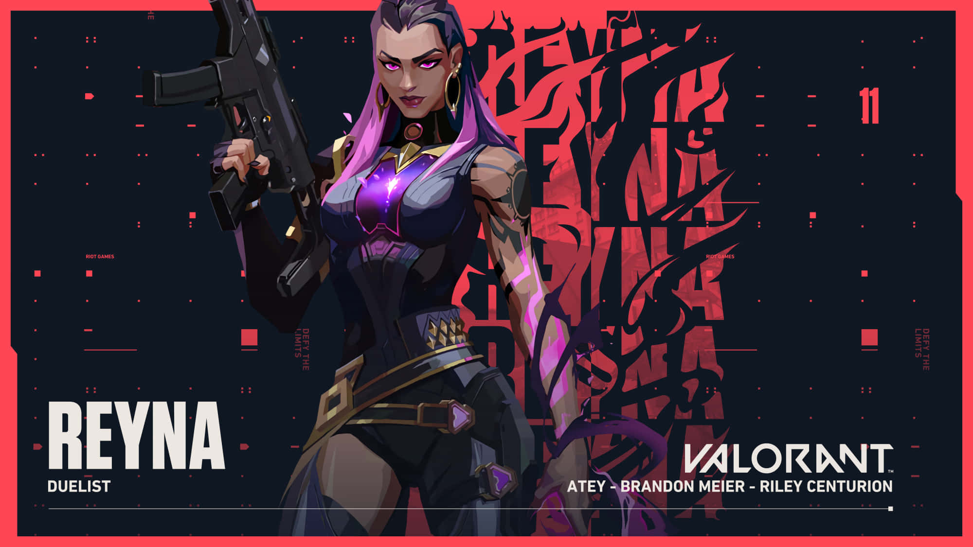 Valorant, Reyna, purple hair, Full HD Desktop Wallpaper