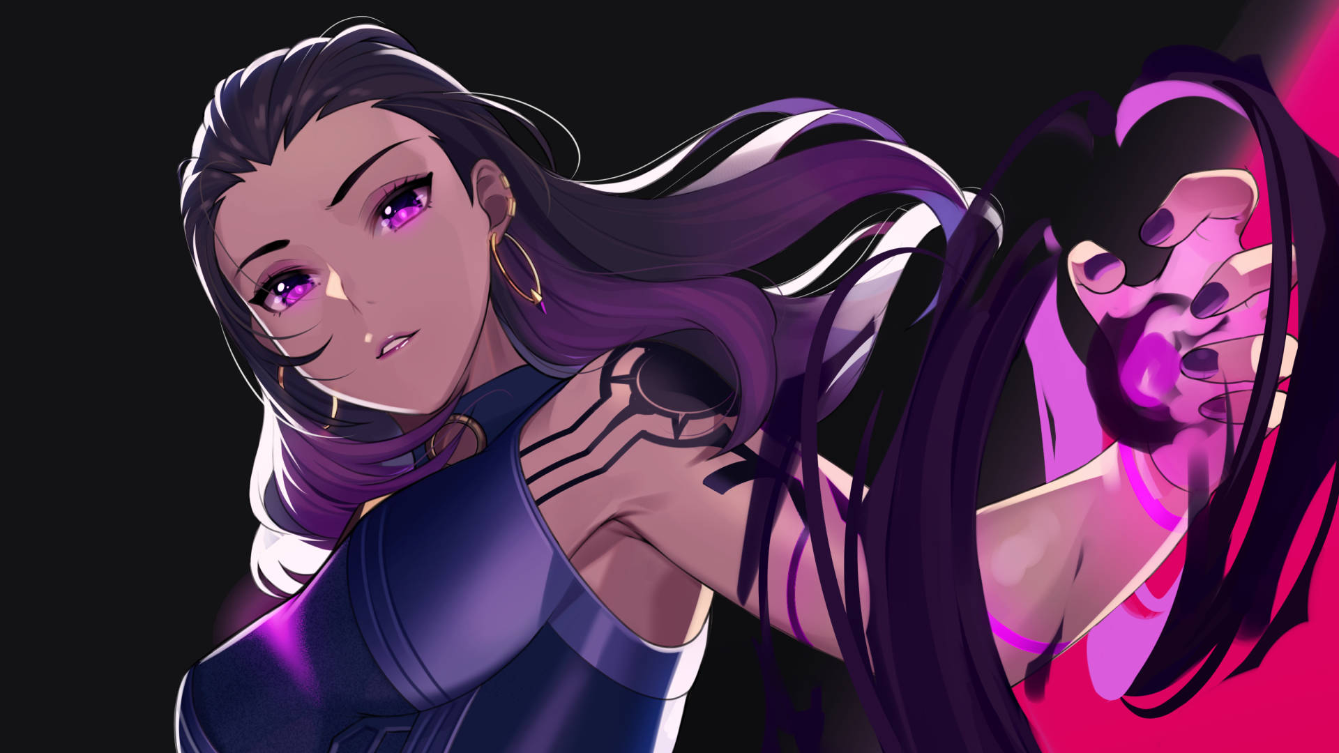 Valorant, Reyna, anime look, Full HD Desktop Wallpaper