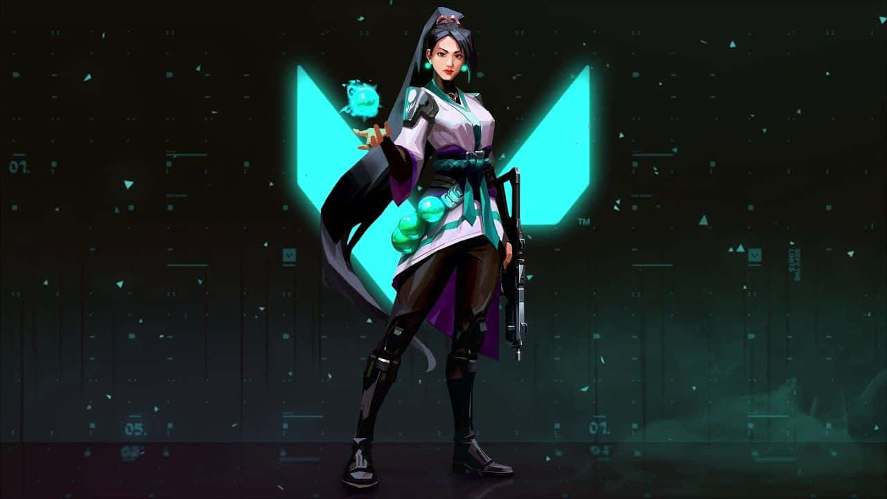 Valorant Sage, cyberpunk anime woman, futuristic armor, HD Desktop Wallpaper