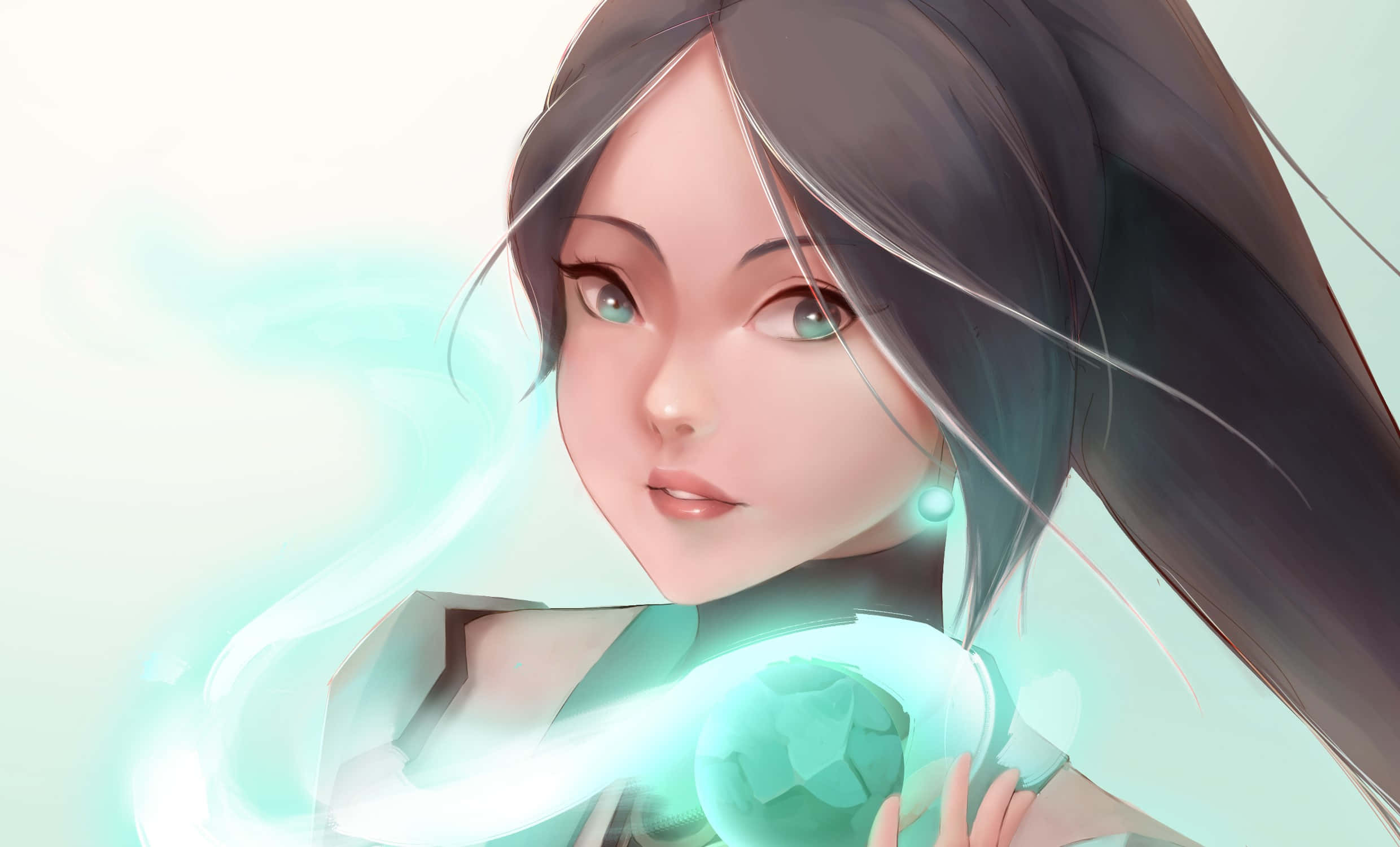 Valorant Sage, anime girl, long dark hair, Full HD Desktop Wallpaper