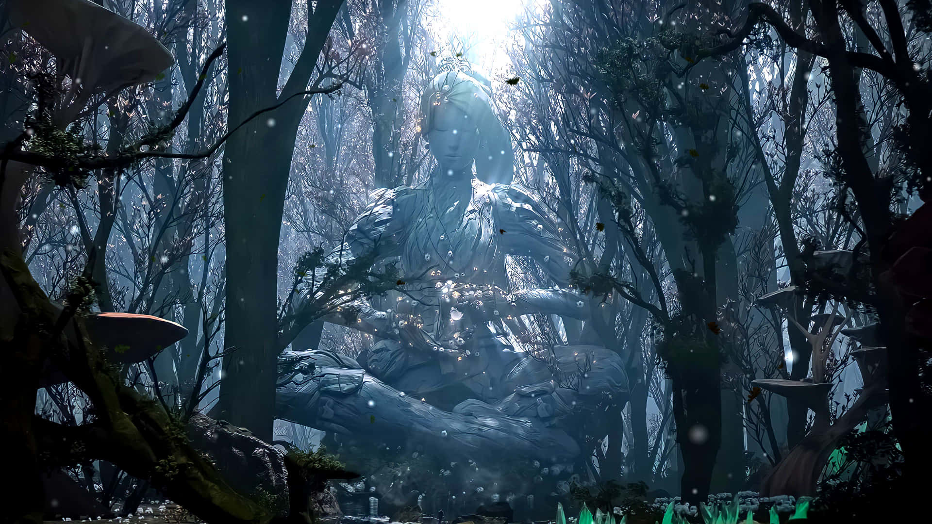 Valorant Sage, barrier ability, misty forest, Full HD Desktop Wallpaper