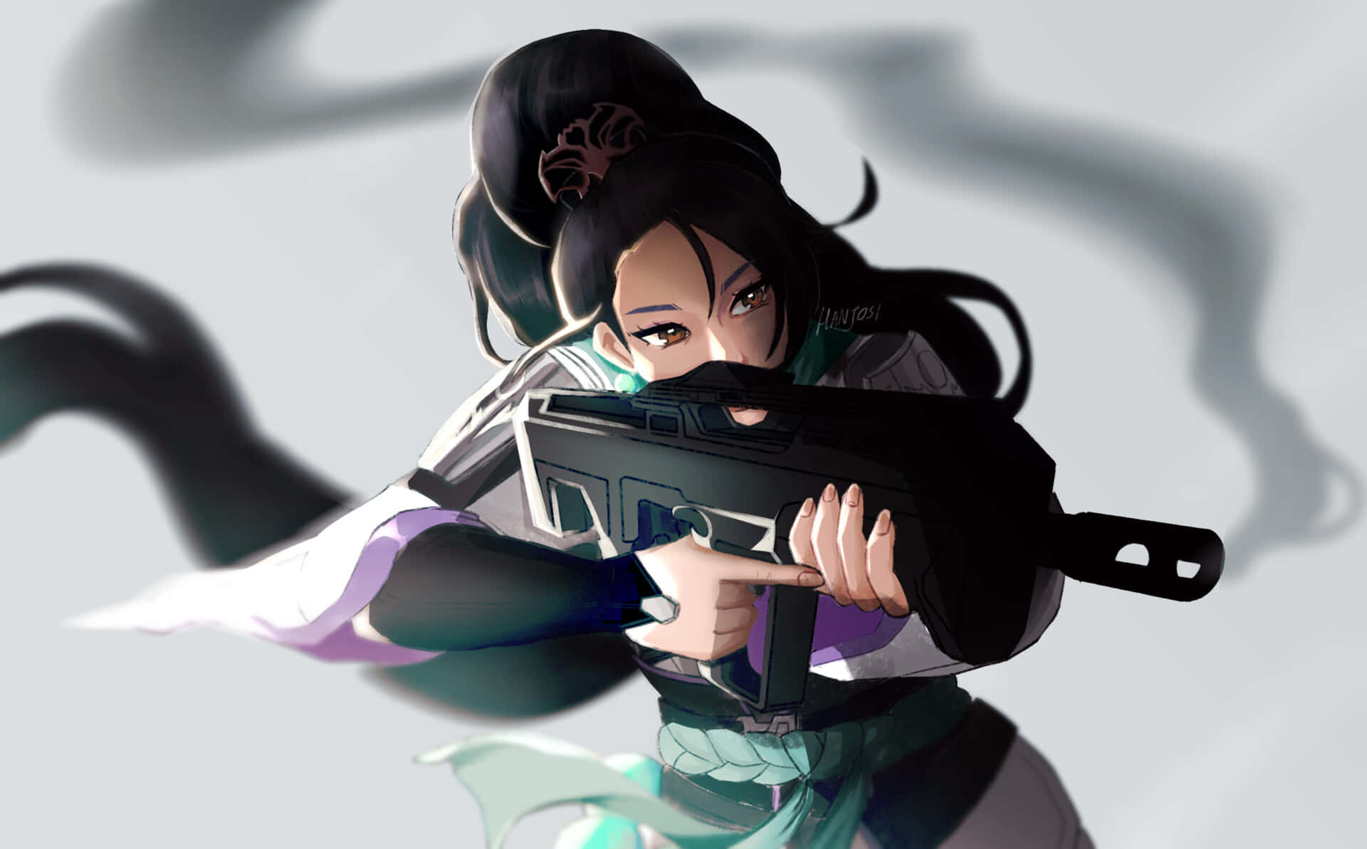 Valorant, Sage, anime-style female warrior, Full HD Desktop Wallpaper