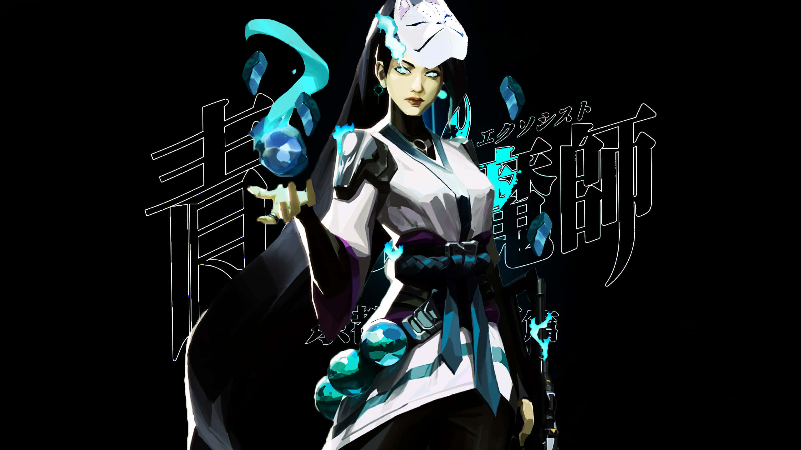 Valorant Sage, Sage, white and black robes, 2K Desktop Wallpaper