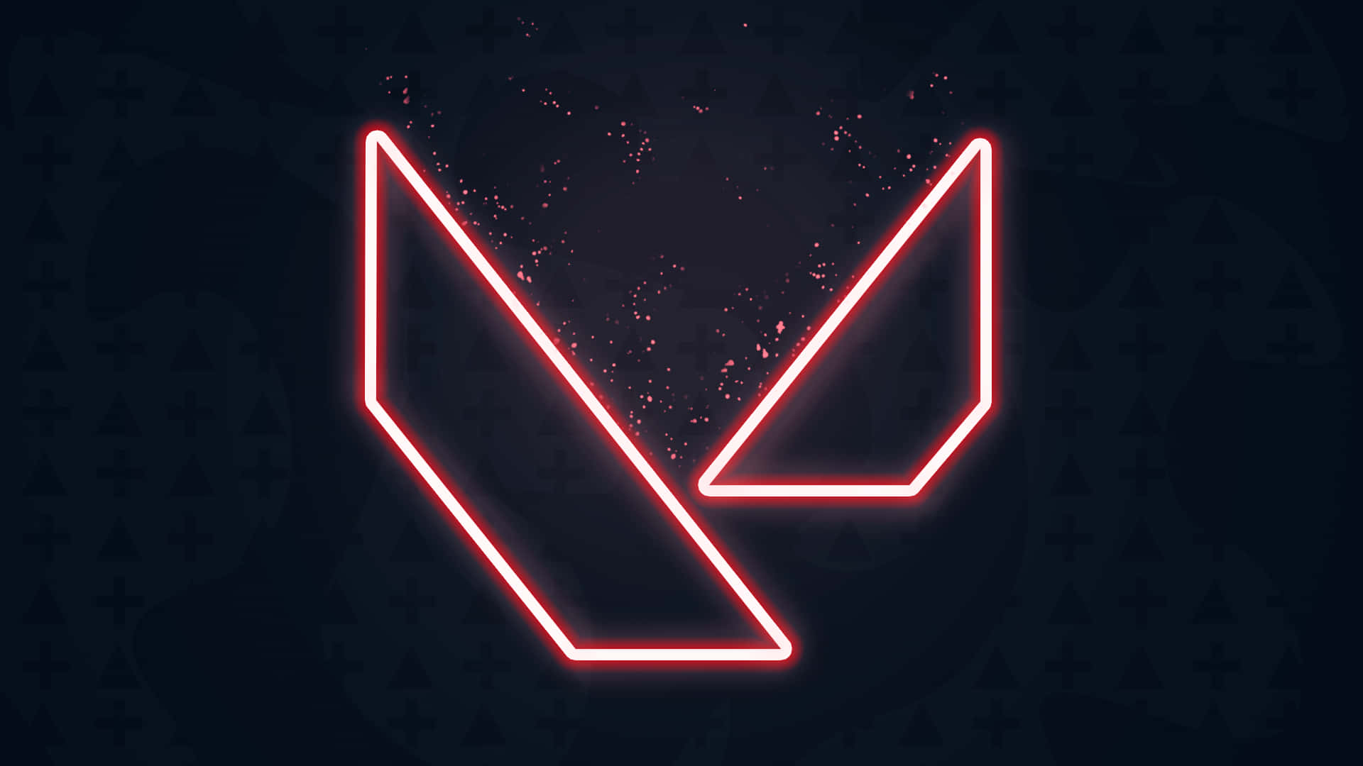 Valorant, glowing red neon logo, wings, Full HD Desktop Wallpaper