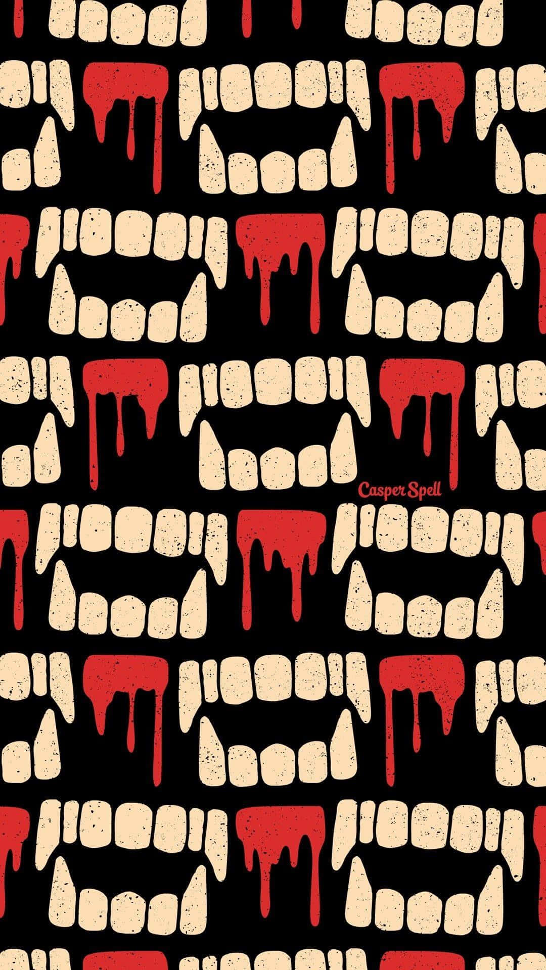 vampire fangs, red blood, black background, Full HD Phone Wallpaper