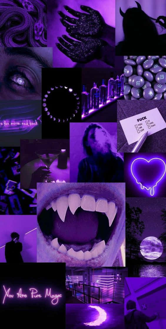 vampire aesthetic, vibrant purple, glittering hands, SD Phone Wallpaper