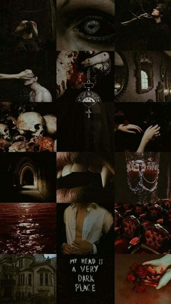 Vampire Aesthetic, skulls, blood dripping eyes, SD Phone Wallpaper