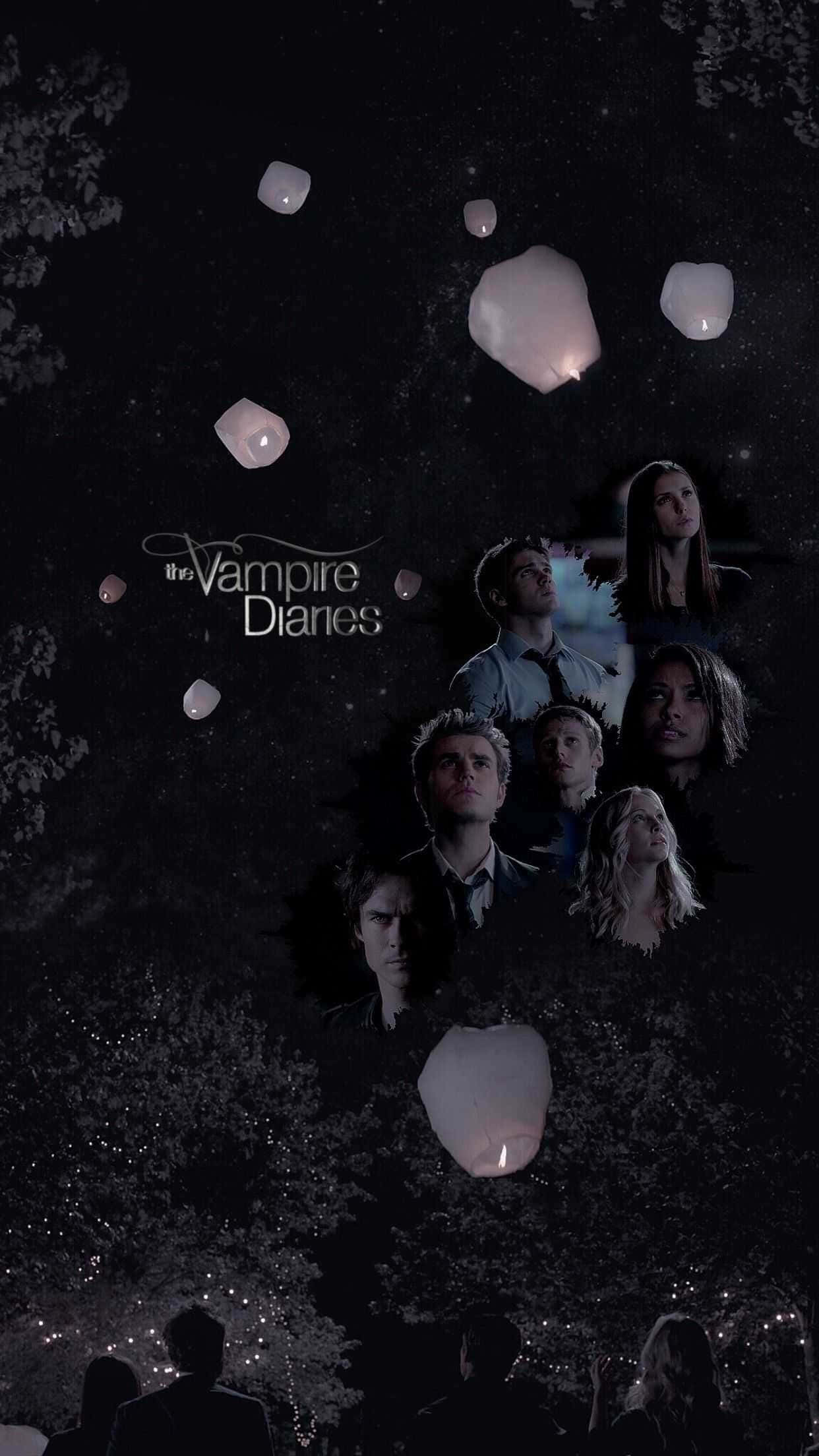 The Vampire Diaries, iPhone, floating lanterns, Full HD Phone Wallpaper