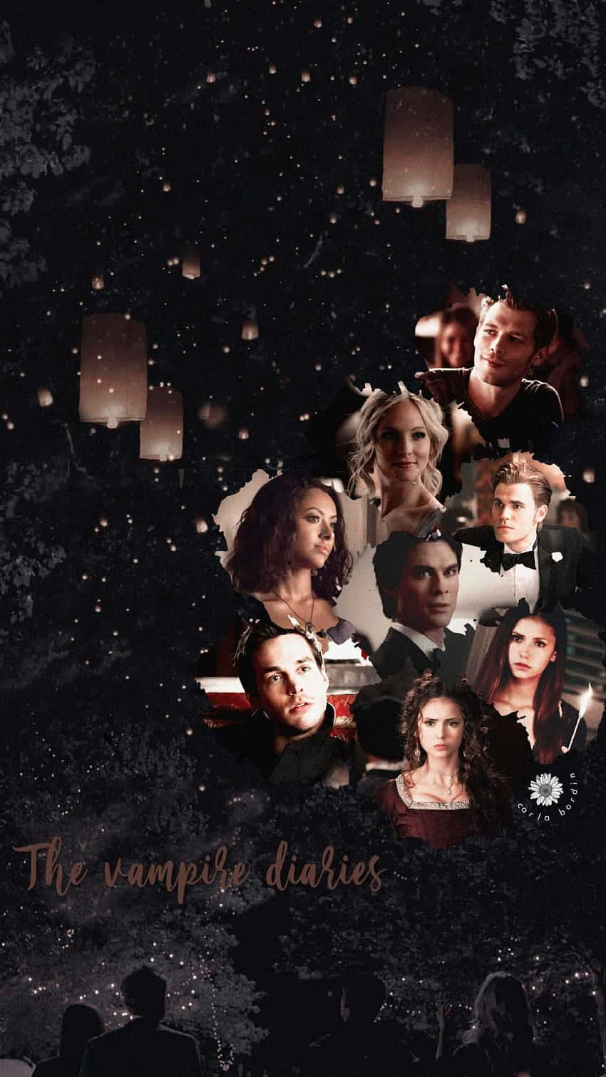 The Vampire Diaries, iPhone, glowing lanterns, HD Phone Wallpaper