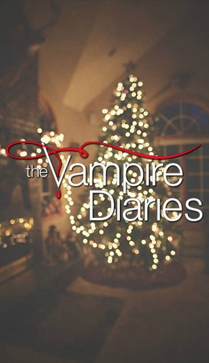 Vampire Diaries, Christmas tree, glowing string lights, SD Phone Wallpaper