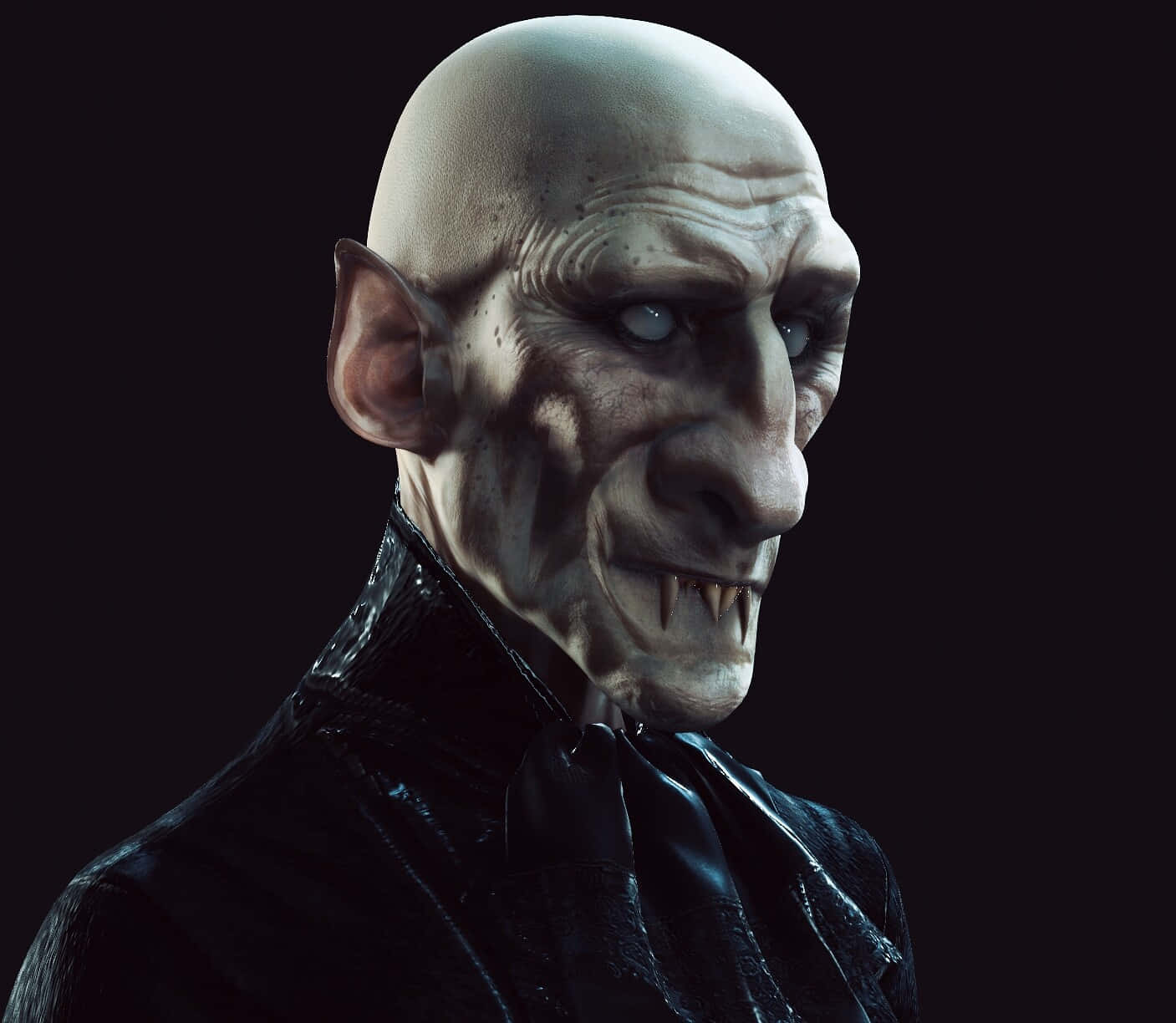 Vampire Lord, bald vampire, sharp fangs, HD Desktop Wallpaper