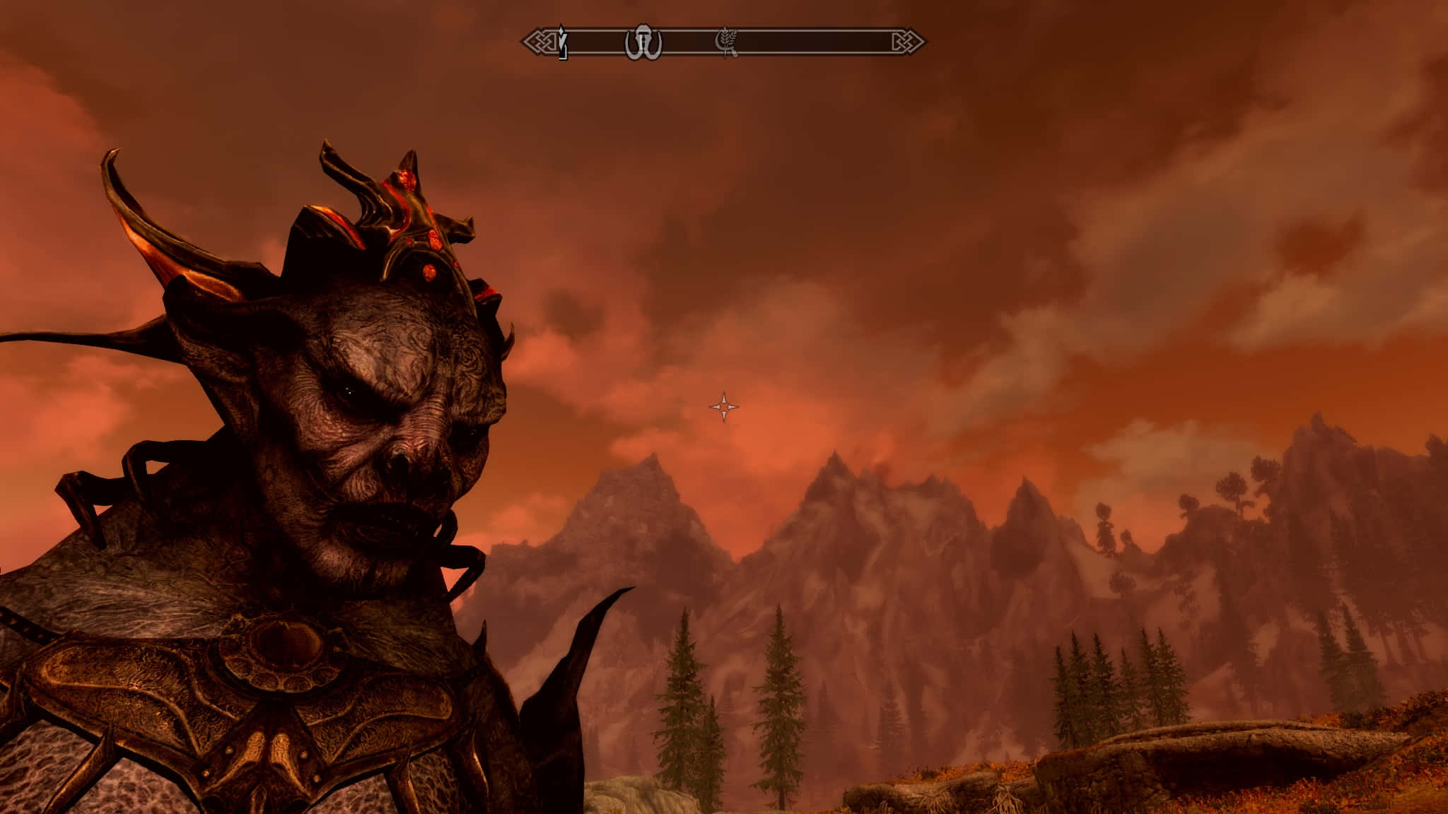 Vampire Lord, horned demon, ornate armor, Full HD Desktop Wallpaper