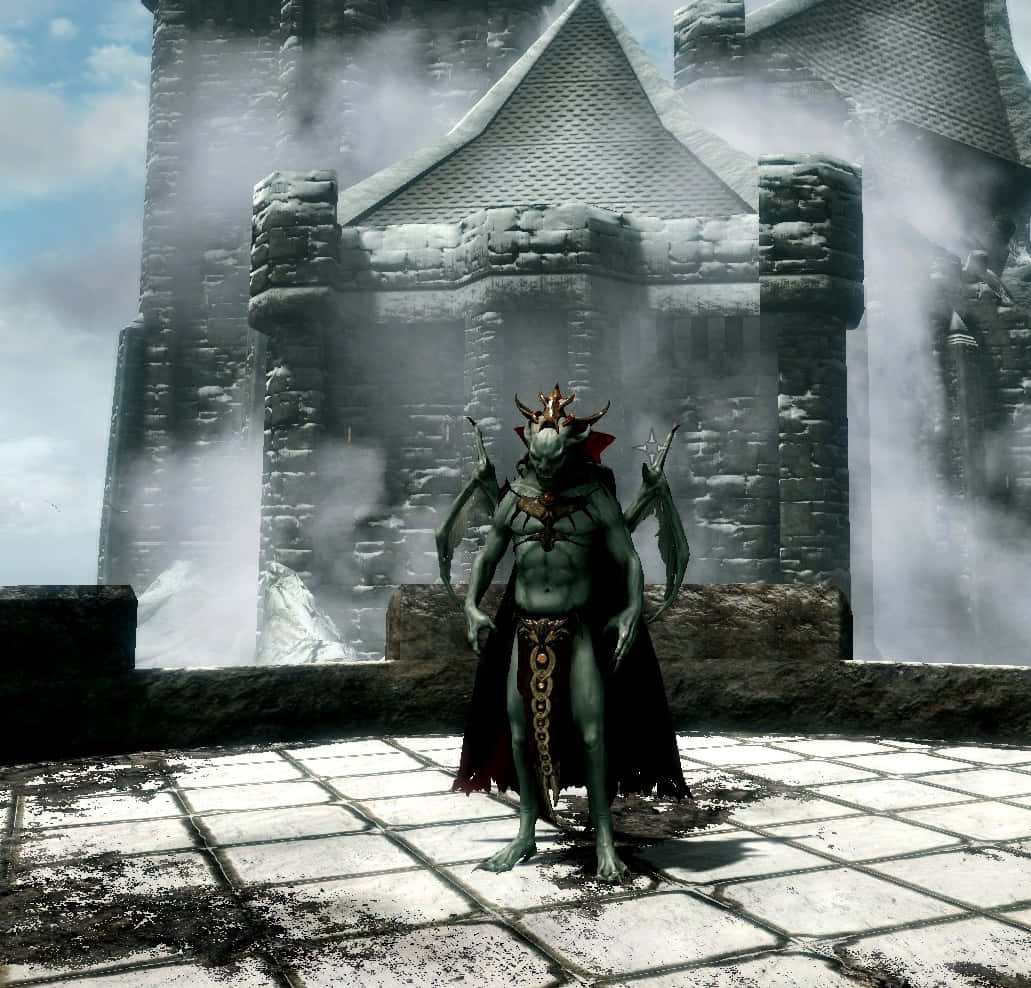 Vampire Lord, green-skinned, demonic figure, SD Desktop Wallpaper