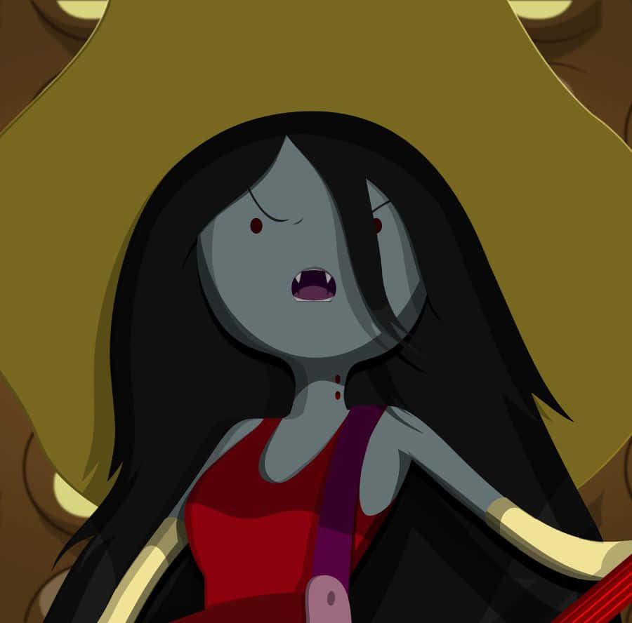 Dark Vampire Girl Pfp, gray-skinned, long black hair, SD Desktop Wallpaper