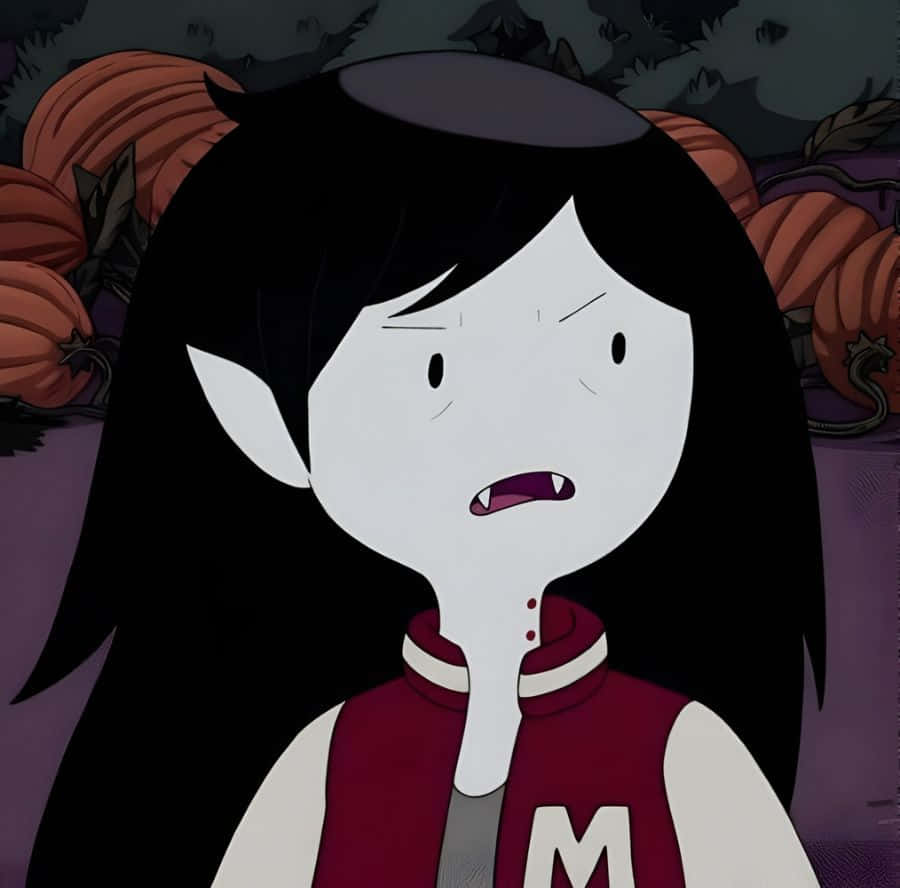 cartoon vampire girl, black hair, fangs, SD Desktop Wallpaper