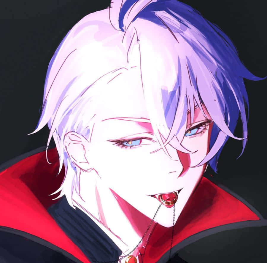 vampire anime, anime-style portrait, pale young man, SD Desktop Wallpaper