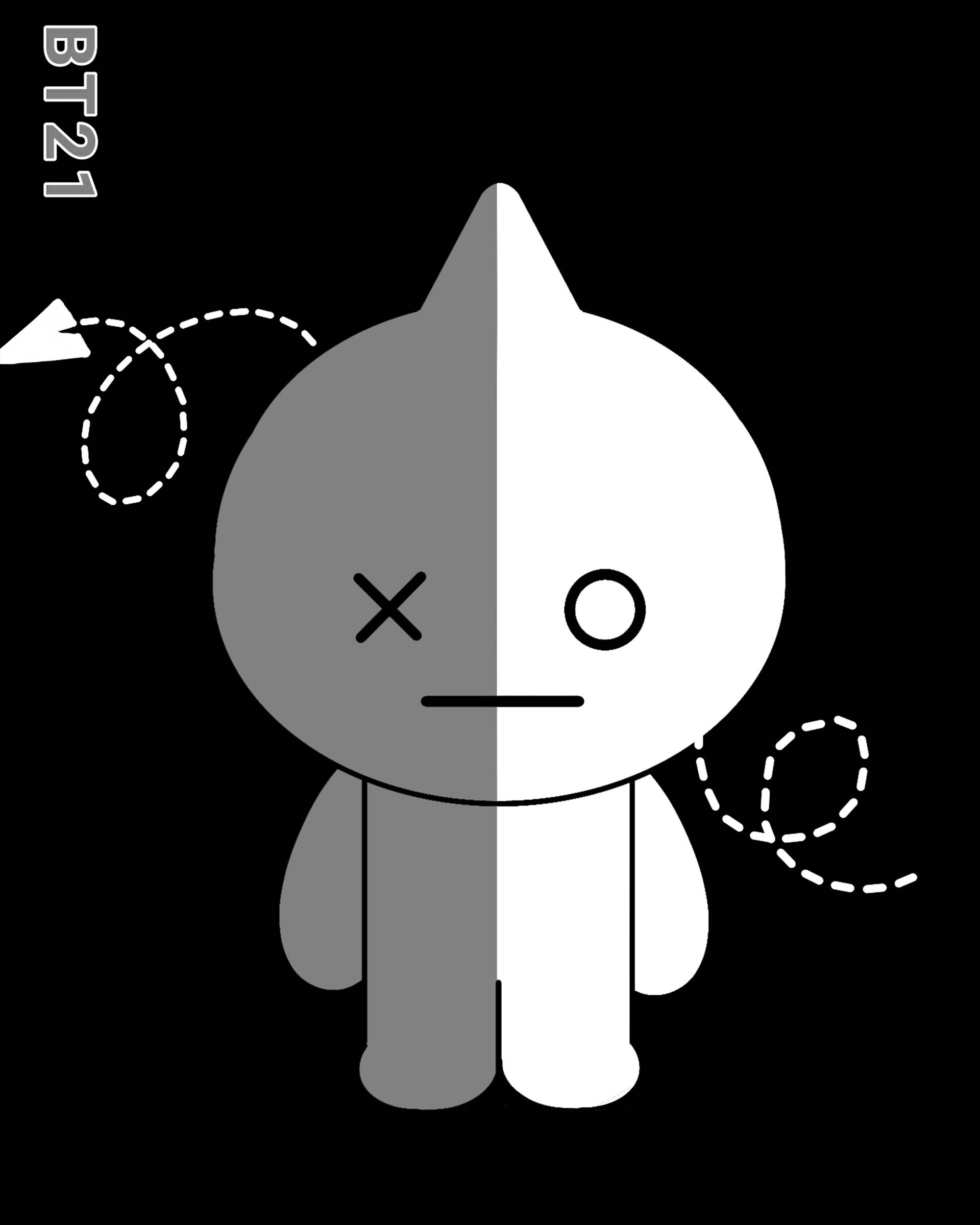 Van BT21, BT21, gray, Full HD Phone Wallpaper