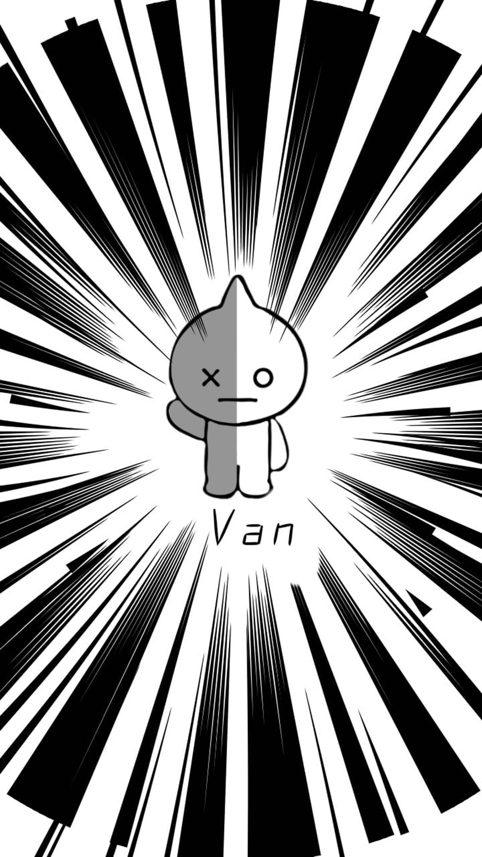 Van BT21, comic-style, split face, 2K Phone Wallpaper