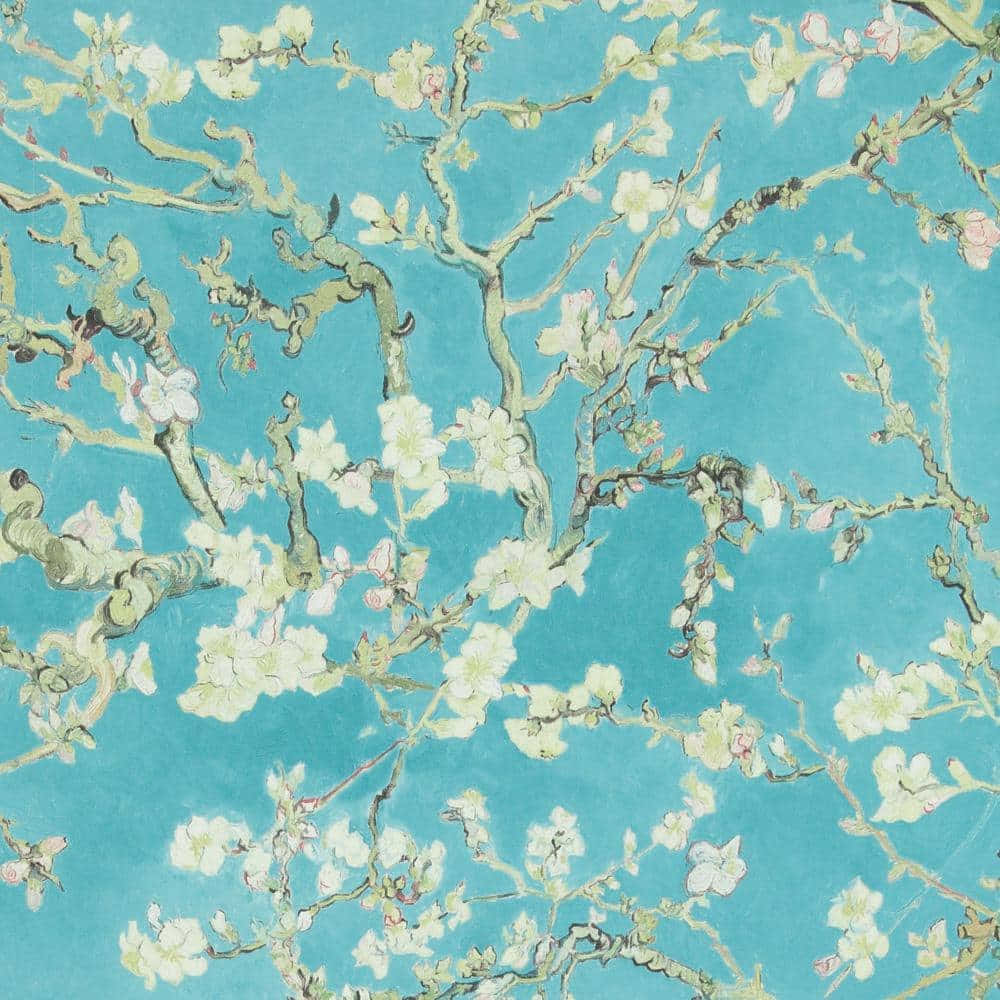 Van Gogh Almond Blossoms, almond tree branches, delicate white blossoms, SD Desktop Wallpaper