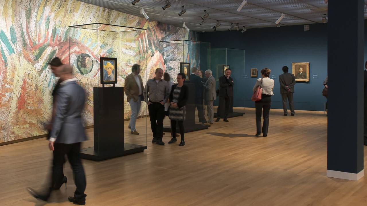 Van Gogh Museum, modern art gallery, abstract paintings, HD Desktop Wallpaper