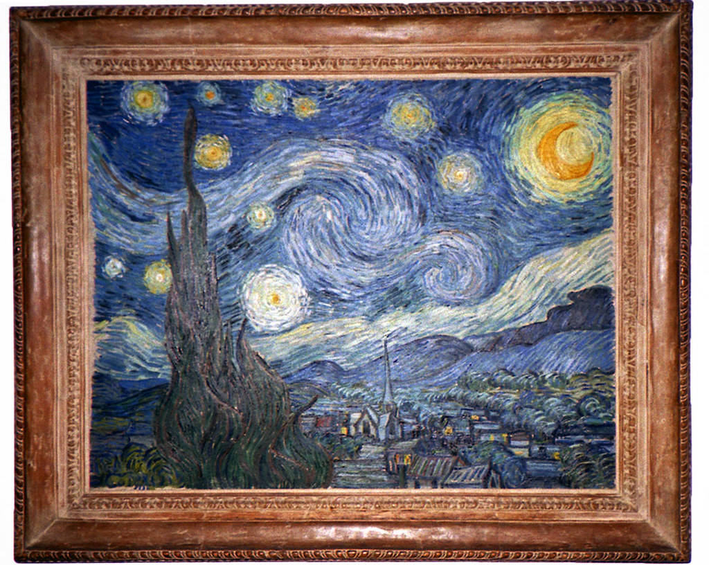 Starry Night, Van Gogh Museum, swirling night sky, SD Desktop Wallpaper