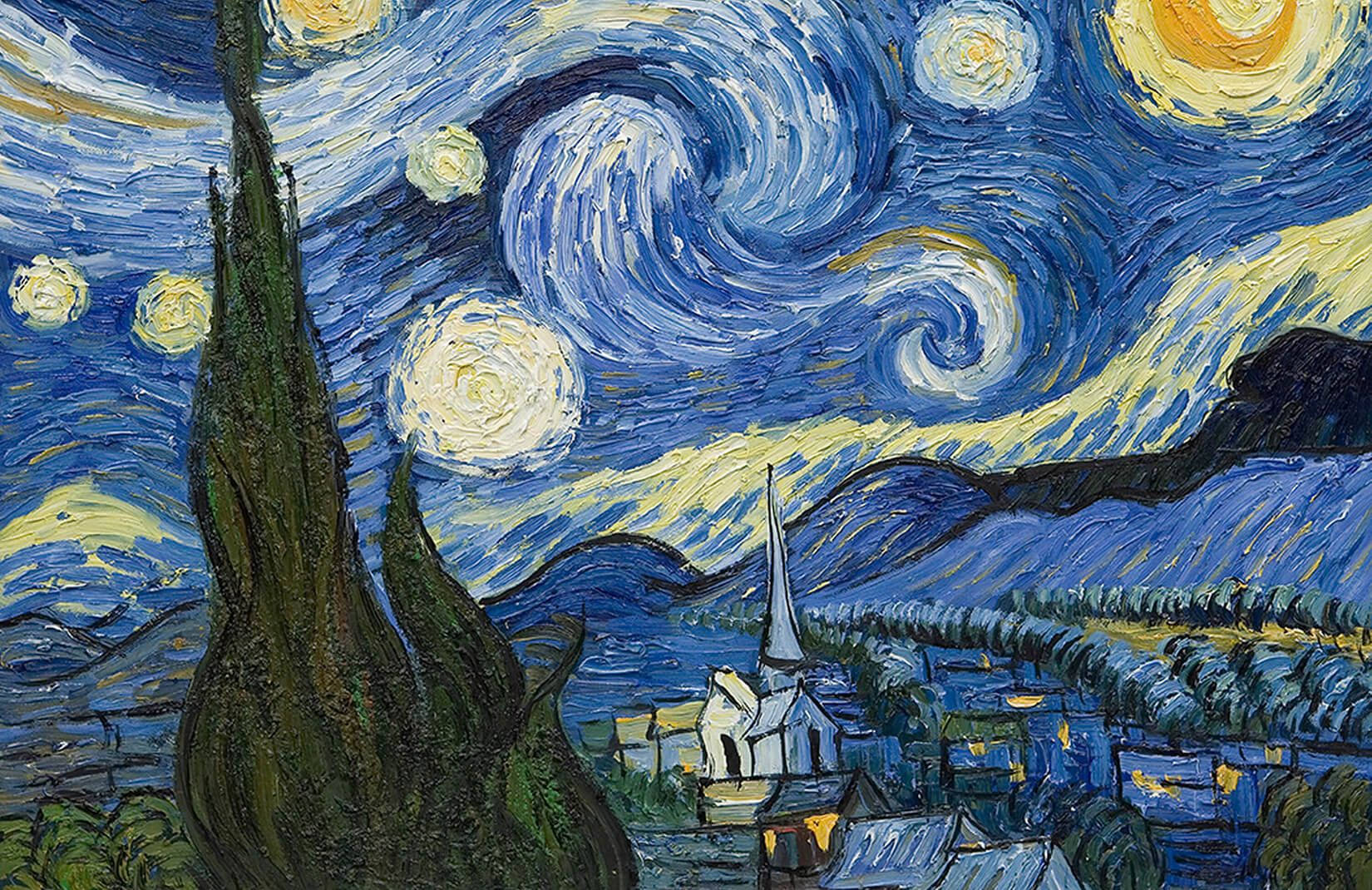 Van Gogh, Starry Night, swirling night sky, HD Desktop Wallpaper