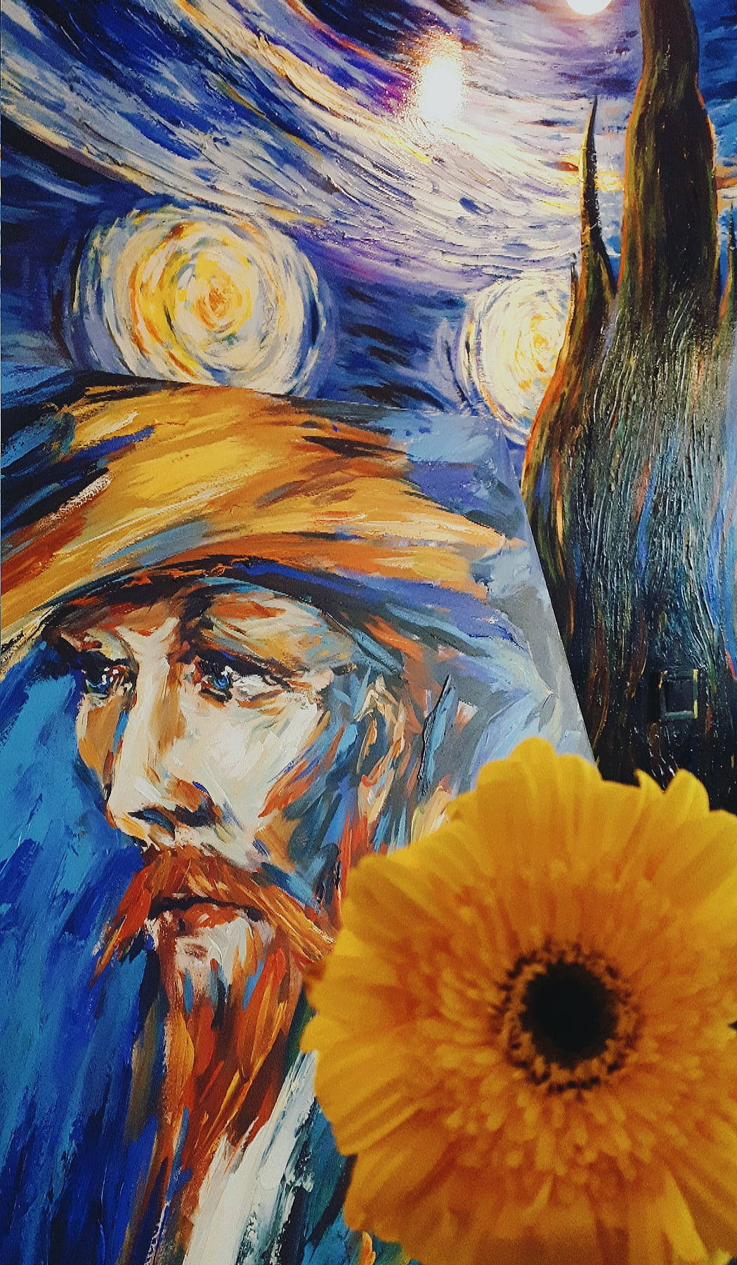 Van Gogh, Starry Night, swirling night sky, HD Phone Wallpaper