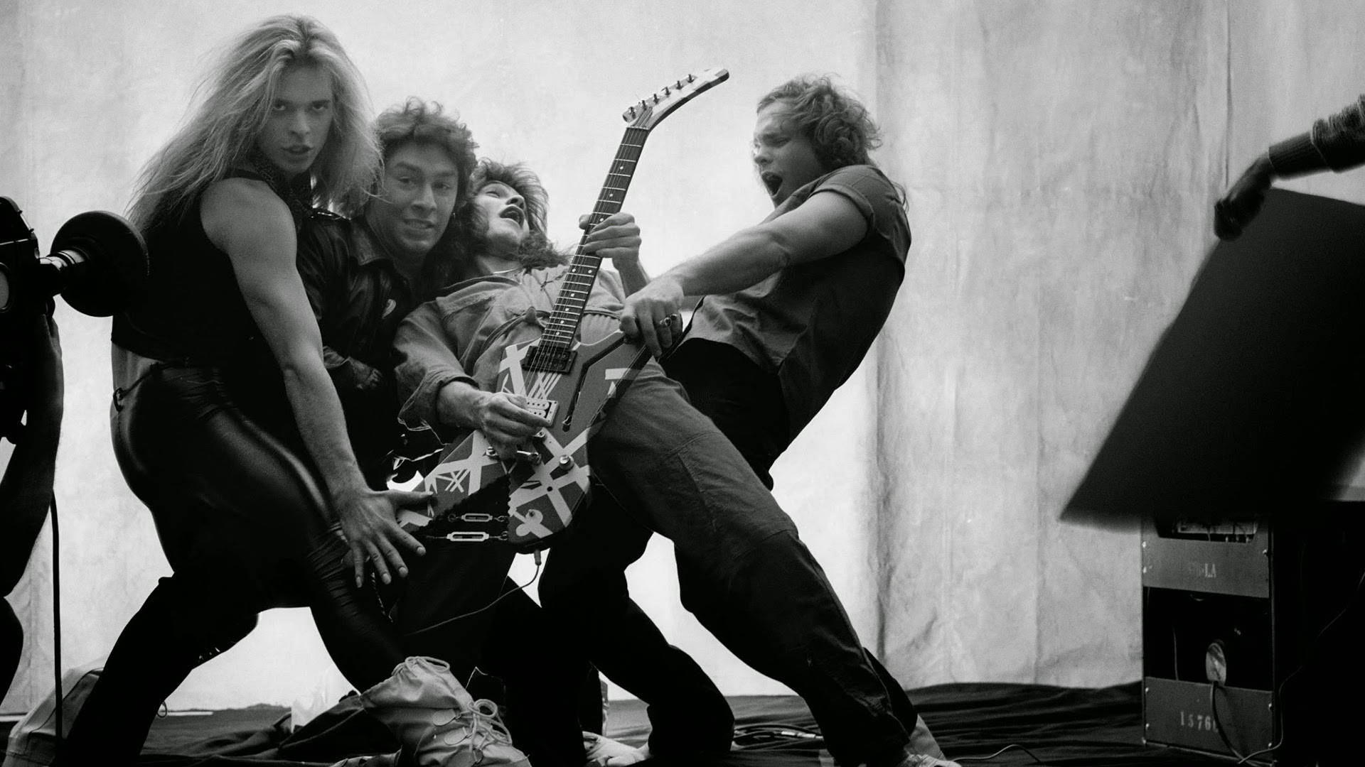 Van Halen, black and white, metal band, Full HD Desktop Wallpaper